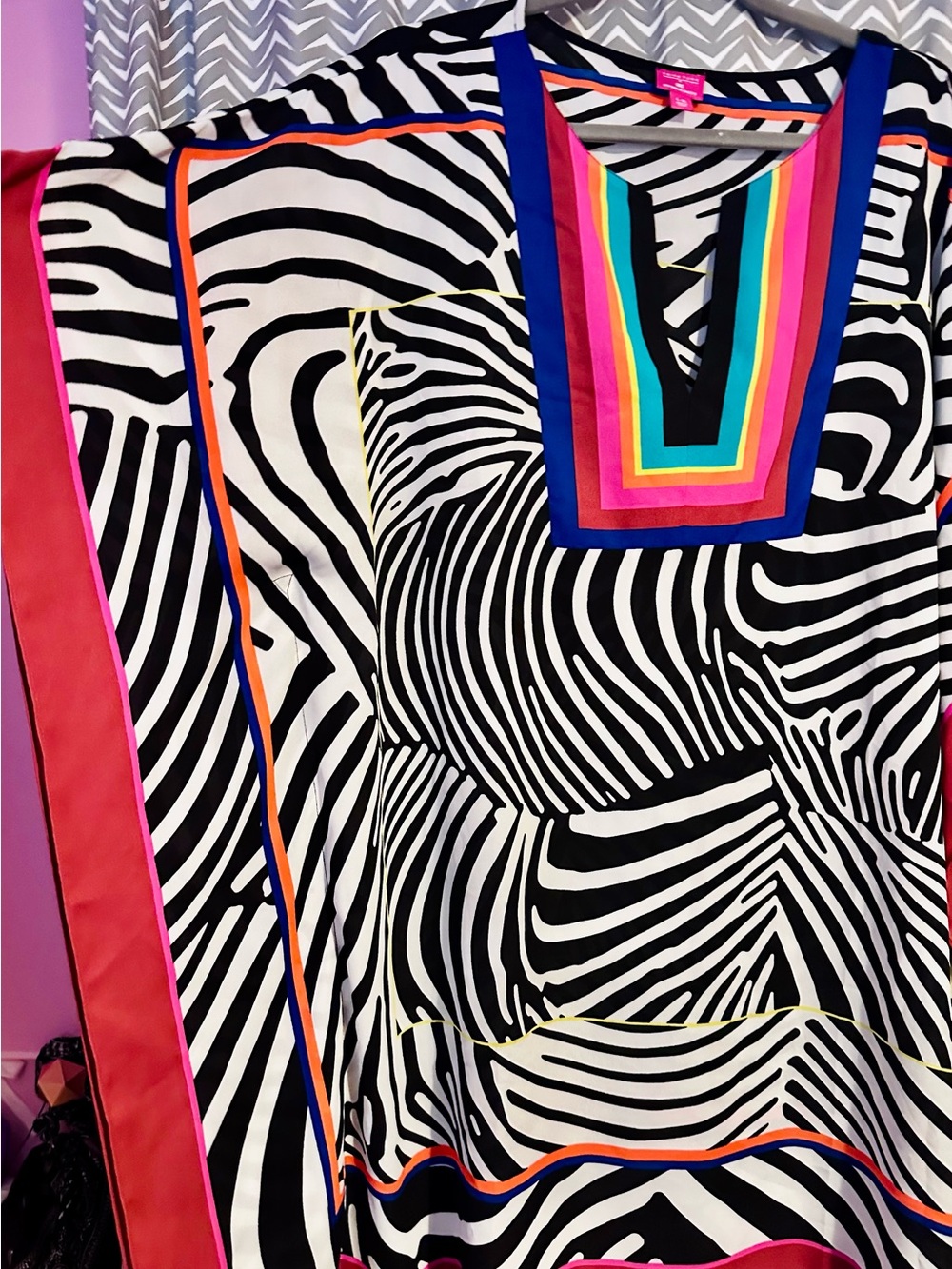 Trina Turk x I.N.C. | Zebra Krint kaftan, L/XL - Picture 5 of 8